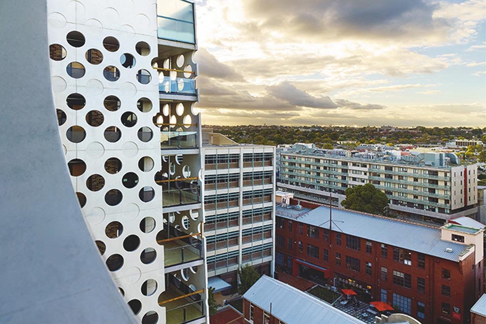 View frow building at Swinburne University