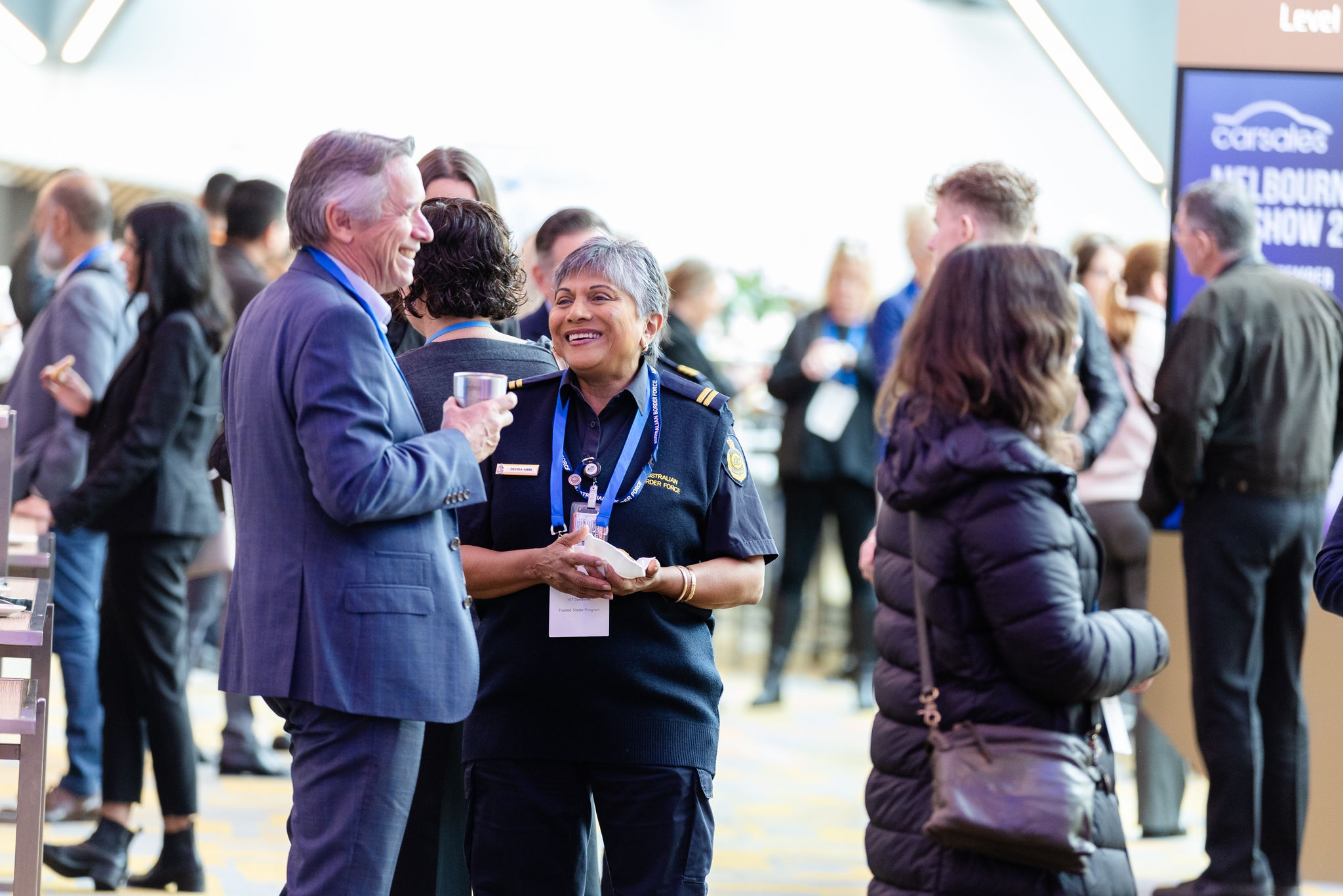 ABF Account Manager engages with an accredited trader at the 2023 Australian Trusted Trader Symposium