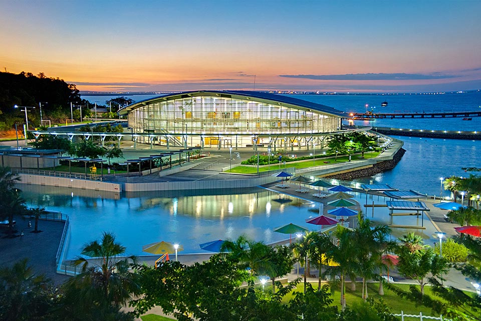 Darwin convention centre at sunset