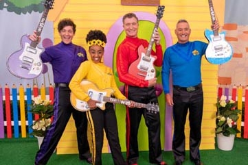 The Wiggles with guitars