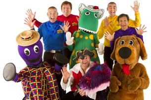 The Wiggles with friends like Dorothy the Dinosaur
