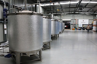 Vats in factory in Kalgoorlie
